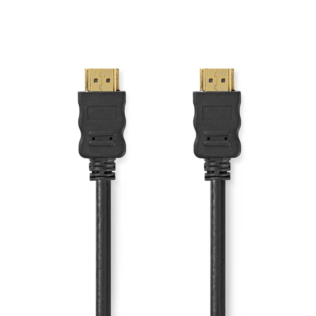 Câble HDMI Haute Vitesse avec ethernet | HDMI™ Connecteur | HDMI™ Connecteur | 4K@60Hz | ARC | 18 Gbps | 15.0 m | Rond | PVC | Noir | Label