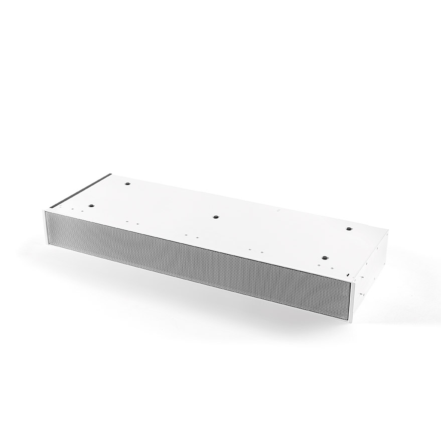 Caisson insonorisé blanc encastrable (98x818x290mm) avec filtres Monoblock dans une plinthe 10cm