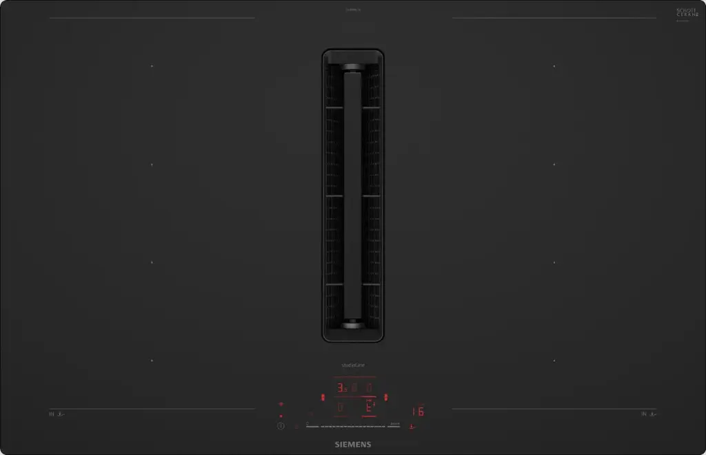 iQ700, Table induction aspirante, 80 cm, Noir mat, à fleur de plan
