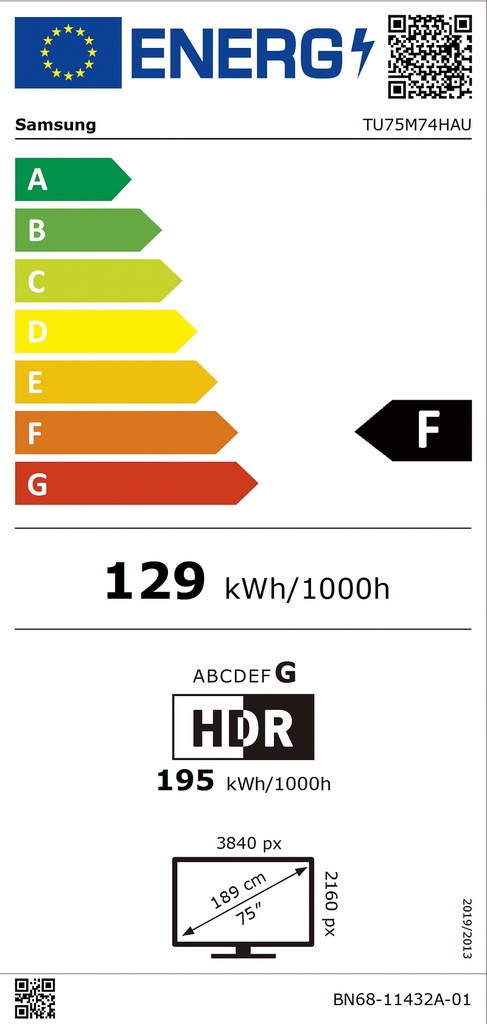 SAMSUNG TV Mini-LED 4K TU75M74HAUXXC