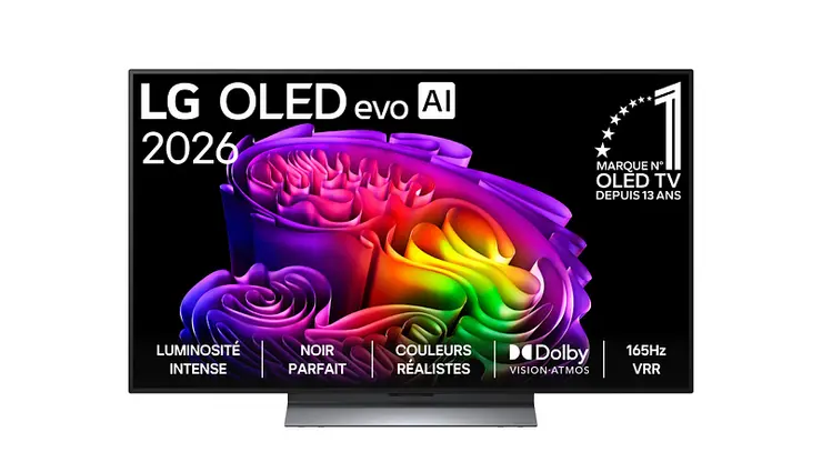 TV 48 OLED
ANTI REFLET, 3840x2160, 120Hz, Evo AI, HDR10, Web OS 26
SMART TV, accroche murale incluse (VENDU SANS PIED)