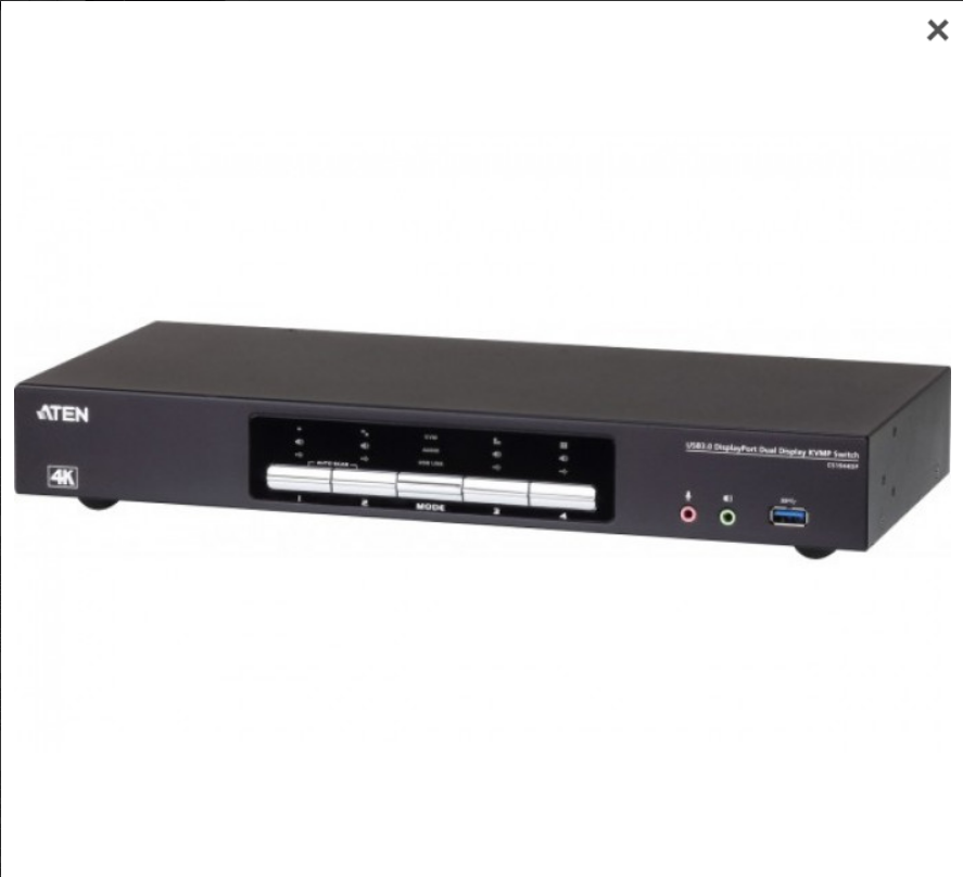 ATEN CS1944DP KVM DisplayPort Dual-View / USB 3.0 - 4 ports